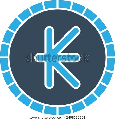 Kip Currency Icon for Lao Financial and Economic Transactions