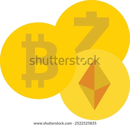 Alt Coin Icon or Illustration Representing Alternative Cryptocurrencies in the Digital Market