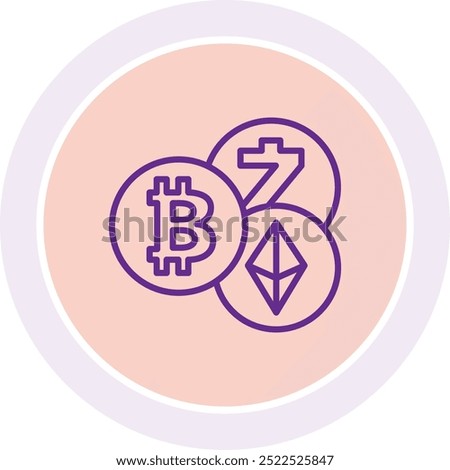 Alt Coin Icon or Illustration Representing Alternative Cryptocurrencies in the Digital Market