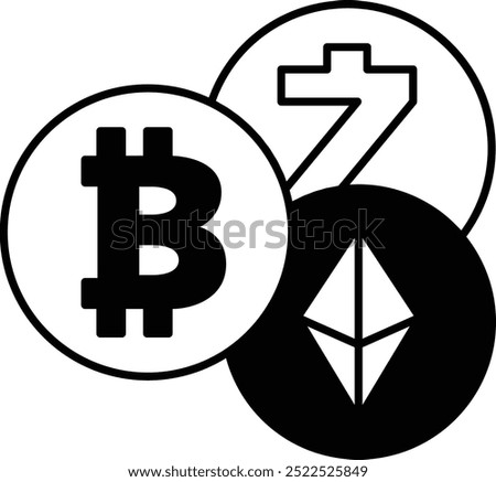 Alt Coin Icon or Illustration Representing Alternative Cryptocurrencies in the Digital Market