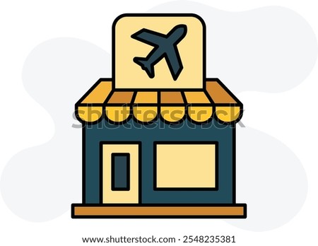 Travel Agency Icon Representing Tourism, Vacation Planning, and Destination Services, Perfect for Highlighting Trip Organization, Tour Packages, and Travel Bookings in a Professional design