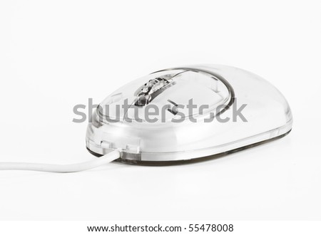 White Computer Mouse, Clipping path included.