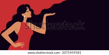 Similar – Image, Stock Photo Girl long hair Human being