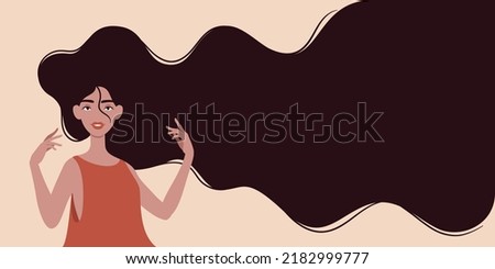 Similar – Image, Stock Photo Girl long hair Human being