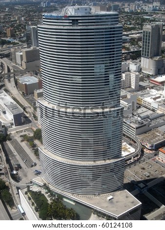 MIAMI - JANUARY 11: One of Miami\'s most well known downtown high rises has received a new name : The Bank of America Tower at International Place was renamed \