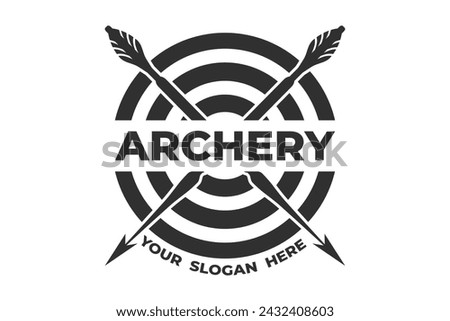 Archer Typography and Logo Design, Modern Archery Logo Elements for Your Brand, Dynamic Archery Theme Typography for Logos, Target the Best with Archery-Inspired Logos, Archery Logo, Bow and Arrow