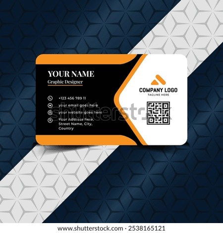 One side Luxury clean style modern business card template, new visiting card design name card design