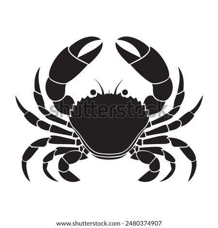 A black and white drawing of a crab