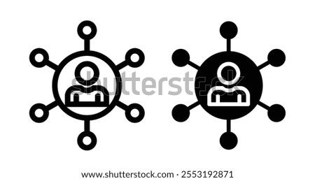 Affiliate marketing Icon set in black filled and line.