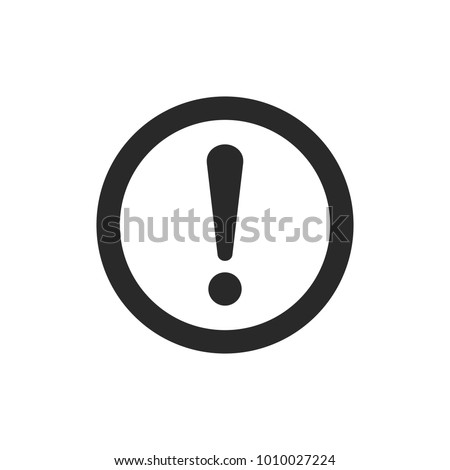 Exclamation Icon Vector flat design style. Attention sign icon. 