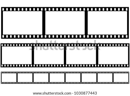 Set of film frame, vector illustration