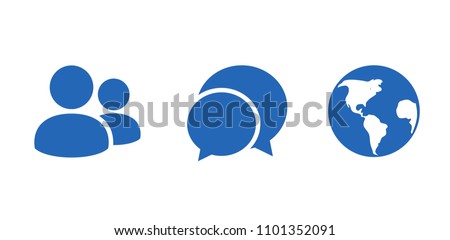 Friends message notification. Social network notification icon. Vector illustration.
