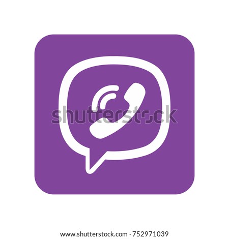 IM instant messenger phone handset icon with shadow. Violet phone handset in speech bubble icon. Vector.