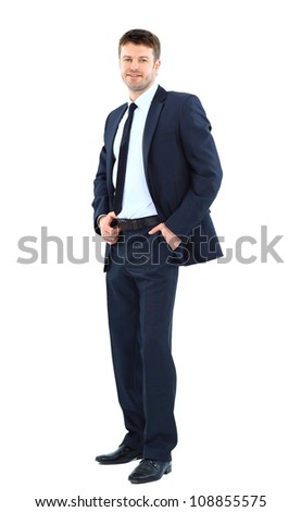 Portrait of a business man isolated on white background