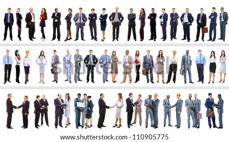 Set Of Business People Isolated On White Stock Photo 110905775 ...