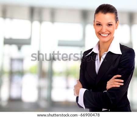 business woman. Isolated over white background
