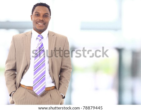 Closeup portrait of a successful African American business man