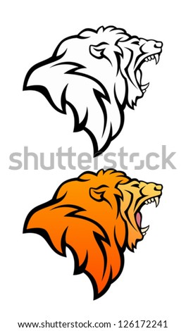 Lion Head Stock Vector 126172241 : Shutterstock