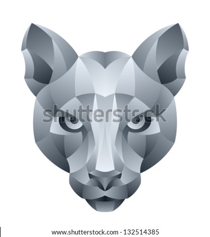 Cougar Head Stock Vector Illustration 132514385 : Shutterstock