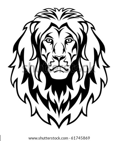 Lion Head Stock Vector Illustration 61745869 : Shutterstock