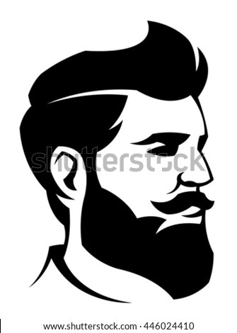 Man With Beard Stock Vector Illustration 446024410 : Shutterstock