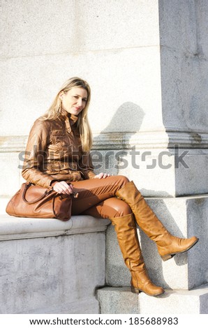 woman sitting in Vienna, Austria