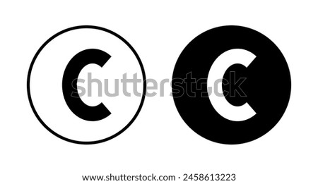 Copyright icon vector isolated on white background. copyright symbols