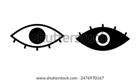 Eye icon vector isolated on white background. Look and Vision icon. Eye vector icon
