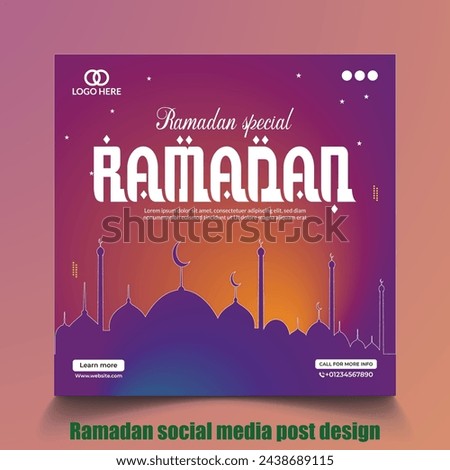 Ramadan social midea post design