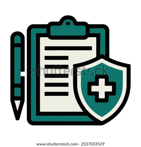 Medical Report Icon. Collection of Clipboard