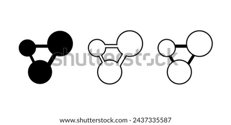 chemical structure icon in different style vector illustration.Molecula