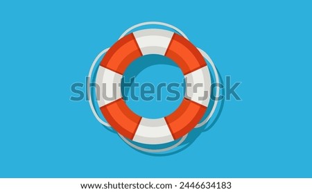 Lifebuoy logo elements, lifeguard lifesaver web vector illustration, ring lifebuoys life safety survival swimming saver icons for lifesaving concepts