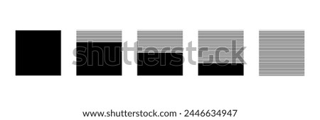 square divided into monochrome. Abstract geometric shapes vector logo