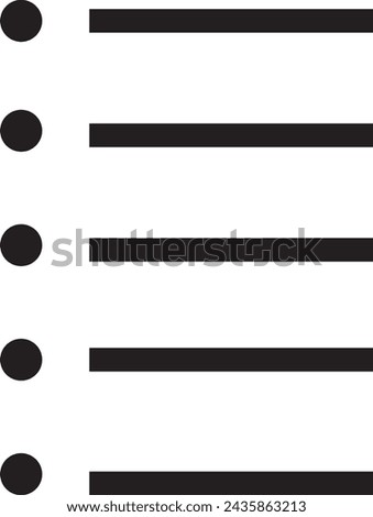 list icon. list icon vector isolated on white background. Graphic design, material-design, nuclear element icons, mobile application, logo, user interface. EPS 10 format vector