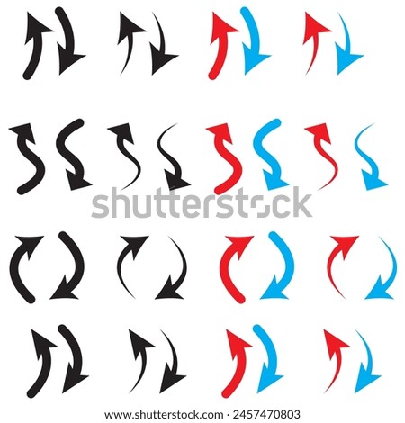 arrows sort icon. Thin, Light Regular And Bold style design isolated on white background