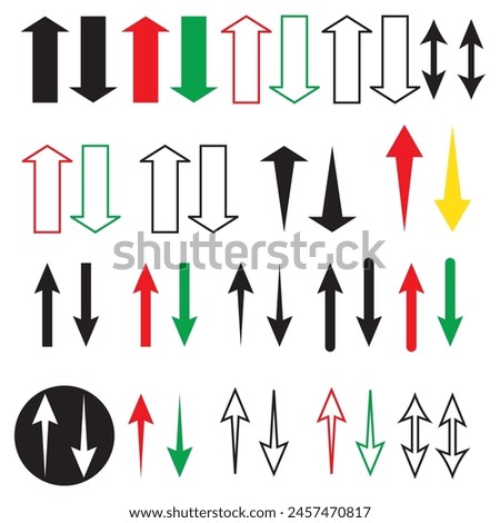 arrows sort icon. Thin, Light Regular And Bold style design isolated on white background