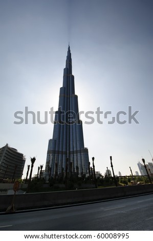 DUBAI, UAE - DEC 04: The Burj Khalifa, tallest building in the world, taken on December 4th 2009 in Dubai. The observation deck and viewing platform on the 124th floor is now open to the public.