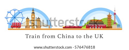Train from China to the UK, east-west train