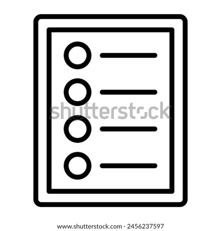 Table Of Content Vector Line Icon Design