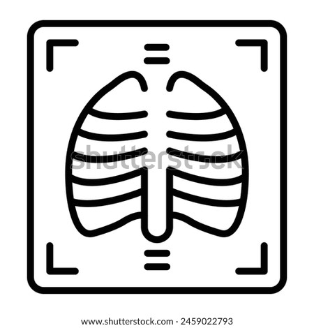 X Ray Vector Line Icon Design