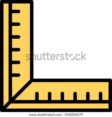 Ruler Vector Line Filled Icon Design