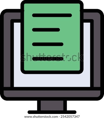 File Vector Line Filled Icon Design