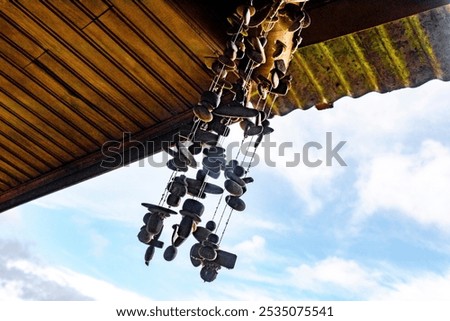 Similar – Image, Stock Photo Decorative stones and seashells on tray near dirt