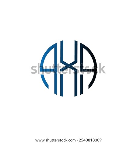 axa alphabet circle modern minimalist business logo design