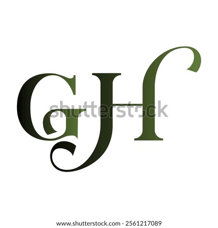 gh abstract alphabet wordmark icon emblem symbol business logo design