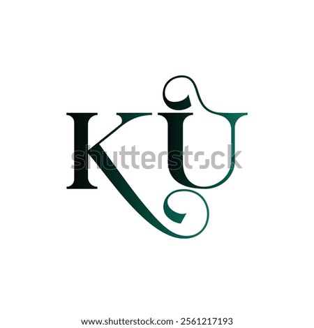 ku abstract alphabet wordmark icon emblem symbol business logo design