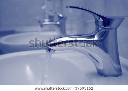 Water tap streaming water