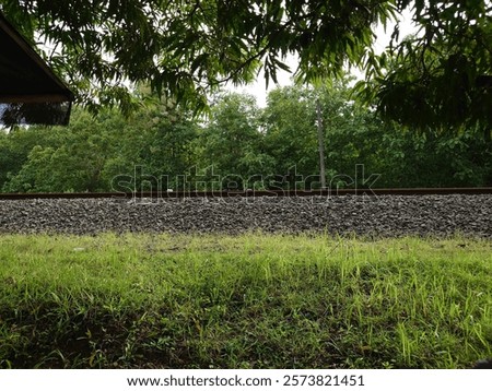 Similar – Image, Stock Photo Railroad tracks with branches