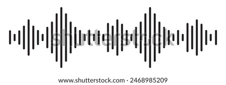 sound waveform pattern for radio podcasts, music player, video editor, voice message in social media chats, voice assistant, recorder. vector illustration