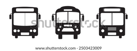 Bus icons set. bus sign and symbol